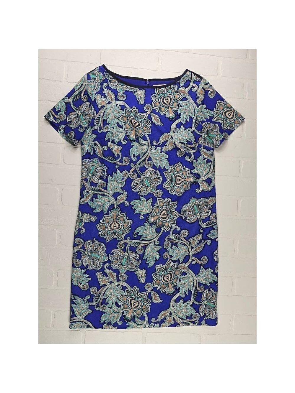 Ann Taylor LOFT Paisley Print Shift Dress Size 4